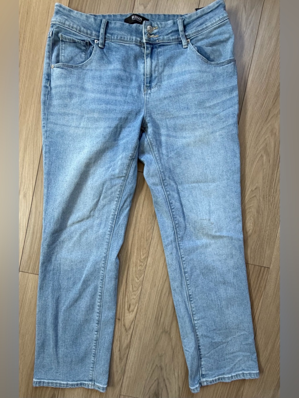 Hudson Slim Straight Leg Mid Rise Light Blue Women’s Jeans Sz 12